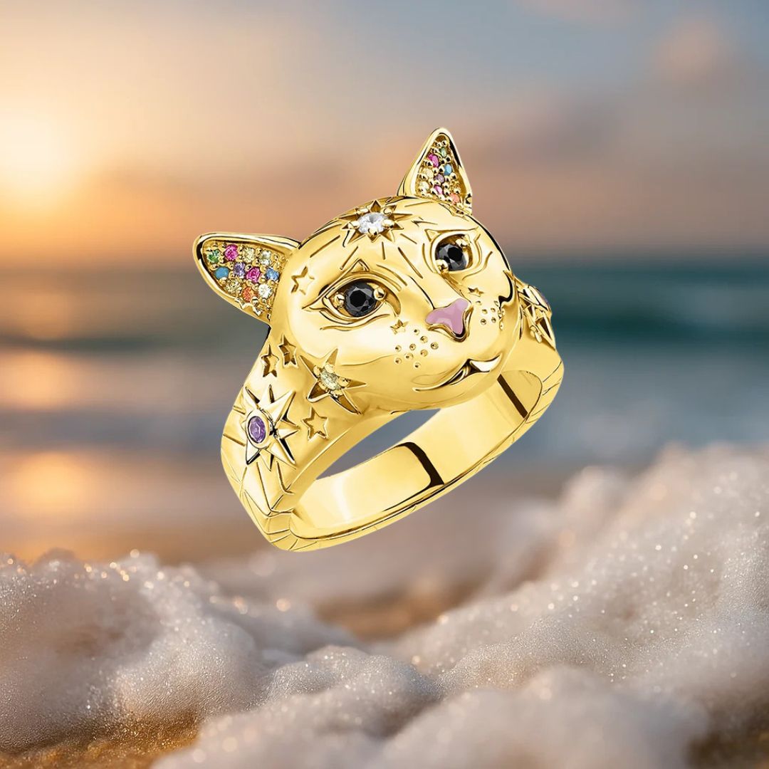 Lunara | Celestial Cat Ring