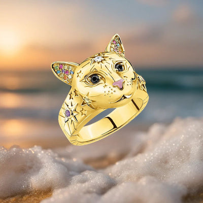 Lunara | Celestial Cat Ring