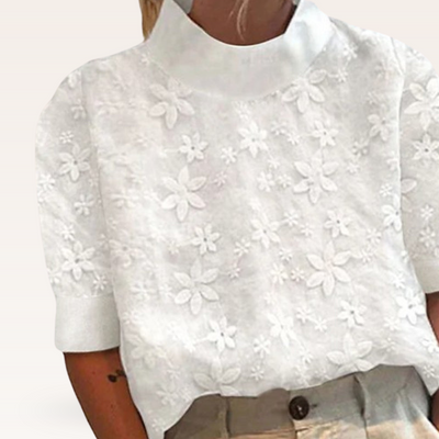 MARA | EMBROIDERED FLORAL BLOUSE