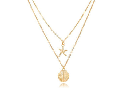 Whispers of Gold I Beach Necklace