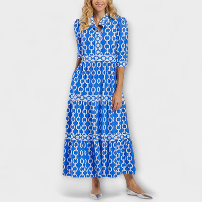 Solene | Midi Dress with Chain Pattern