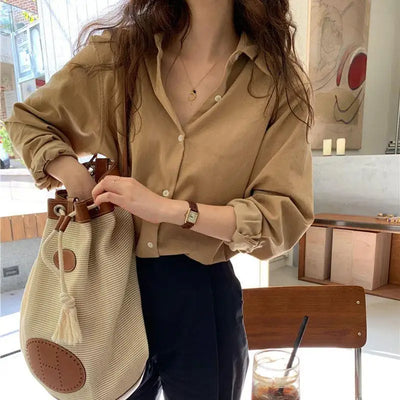 MADELEINE | ELEGANT SATIN BUTTON SHIRT