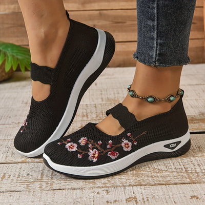 EMMA | FLORAL STITCH WALKING SNEAKERS