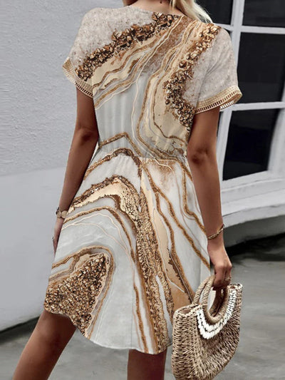 Astrid | Stylish Printed V-Neck Dress