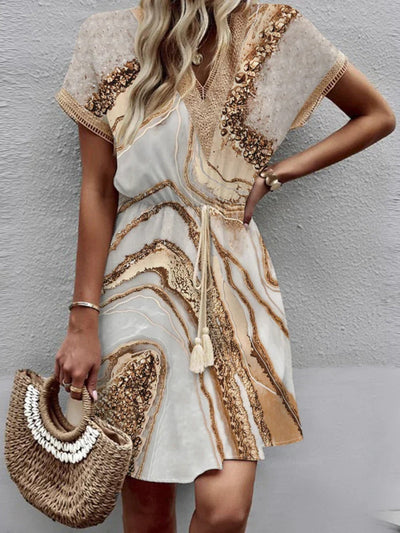 Astrid | Stylish Printed V-Neck Dress