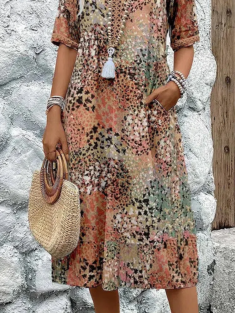 GRACE | LIGHTWEIGHT FLARED MIDI DRESS