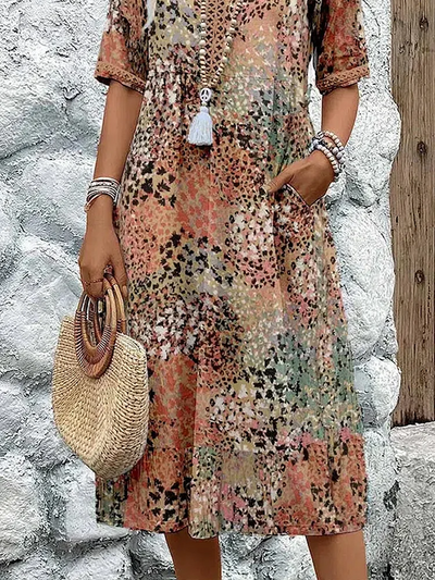 GRACE | LIGHTWEIGHT FLARED MIDI DRESS