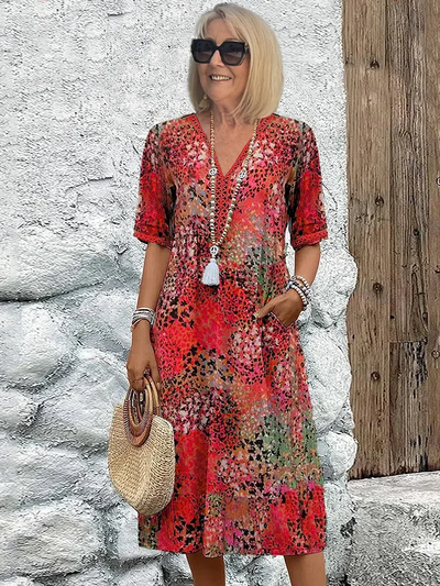 GRACE | LIGHTWEIGHT FLARED MIDI DRESS