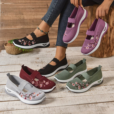 EMMA | FLORAL STITCH WALKING SNEAKERS