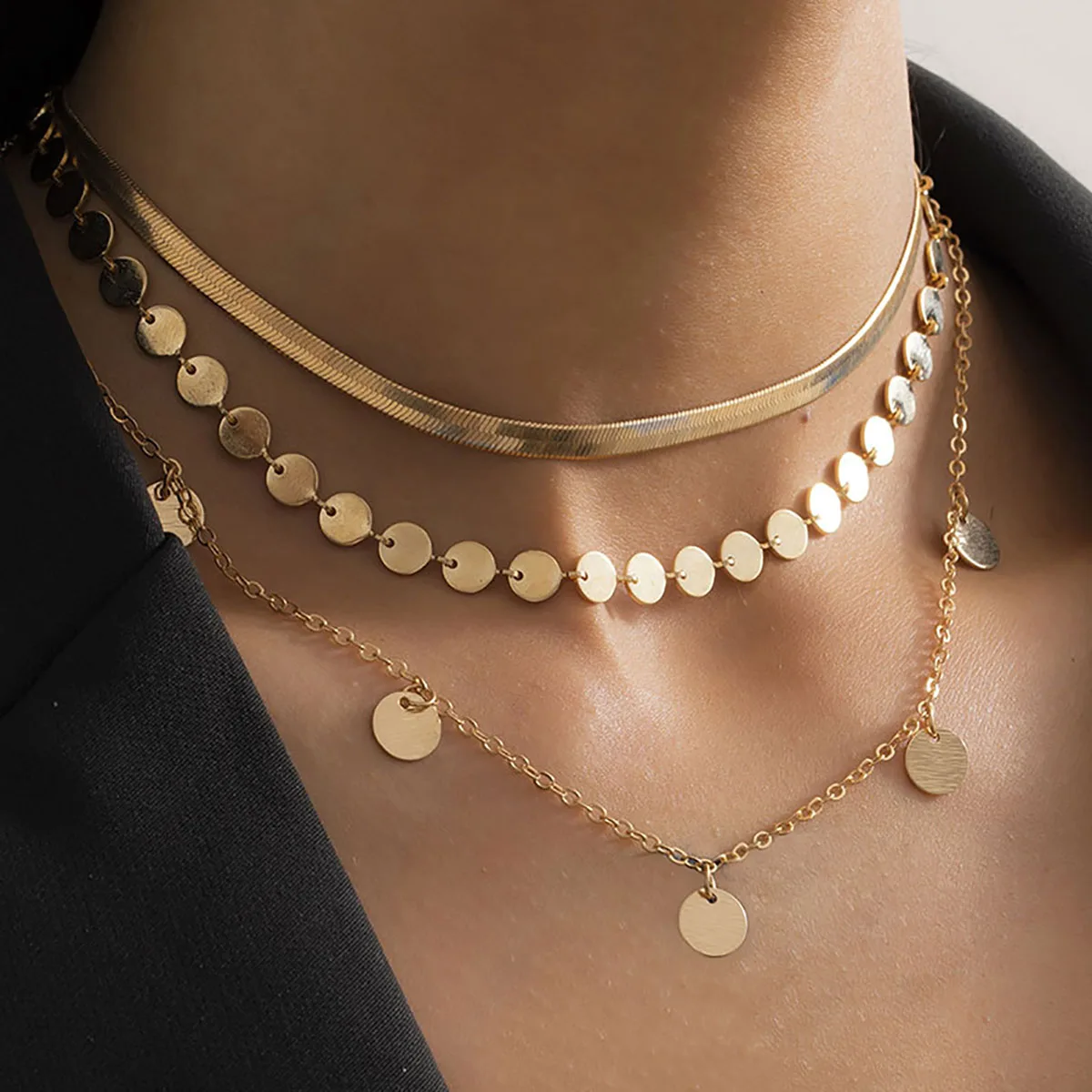 Auric Majesty I Golden Plates Necklace