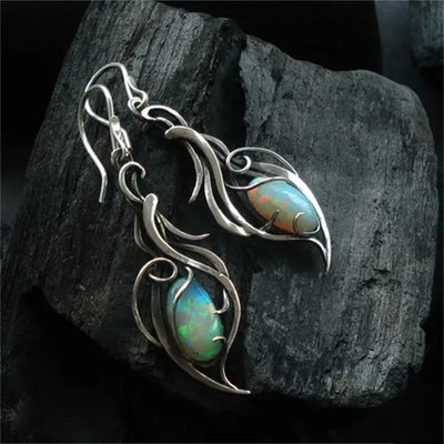 Moonlight Mist | Blue Opal Earrings in Sterling Silver