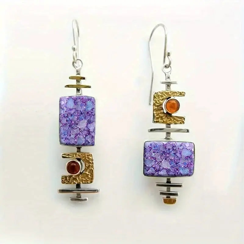 Lavender Light | Vintage Purple Stone Earrings