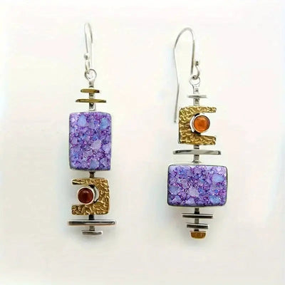 Lavender Light | Vintage Purple Stone Earrings