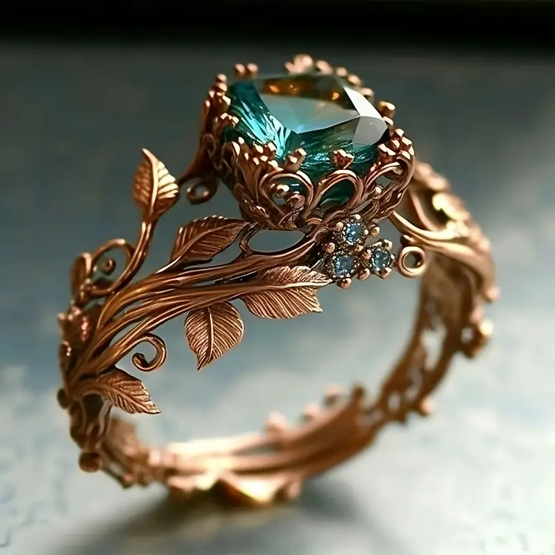 Forest Glow | Nature Green Crystal Ring