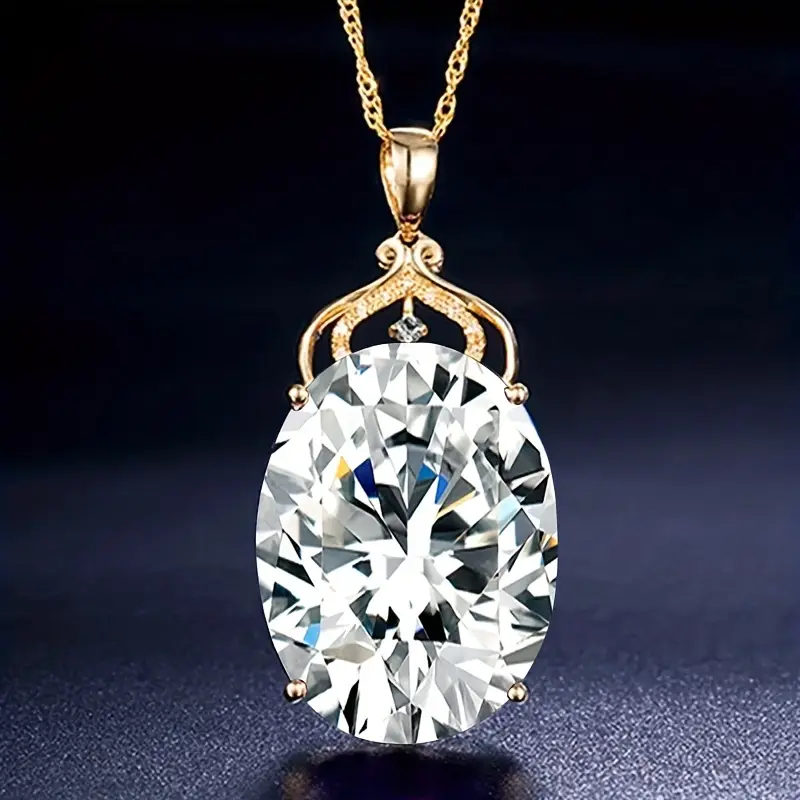 Golden Frost I White Glass Gold Necklace