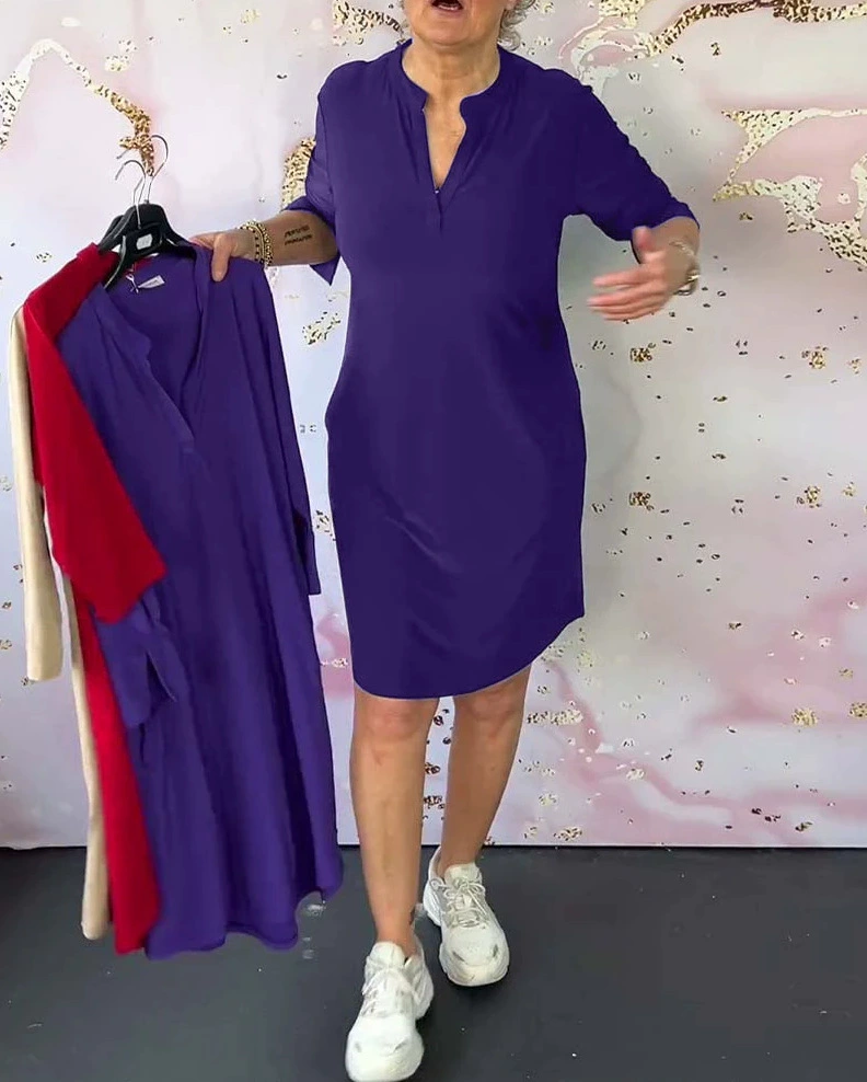 Elka | Effortless V-Neck Shift Dress
