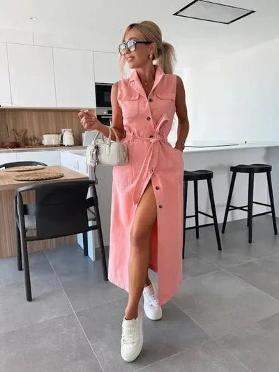 Marnie | Flowy Denim Maxi Dress