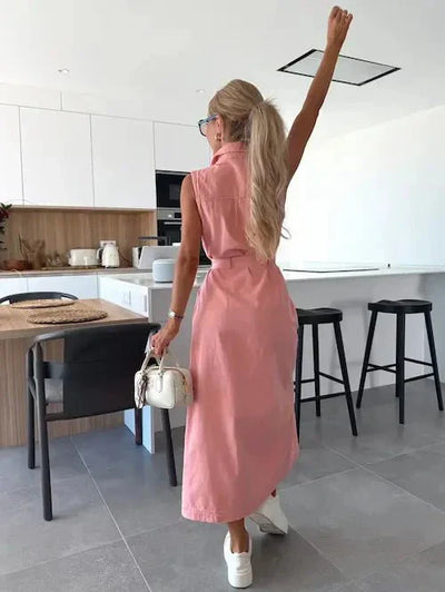 Marnie | Flowy Denim Maxi Dress
