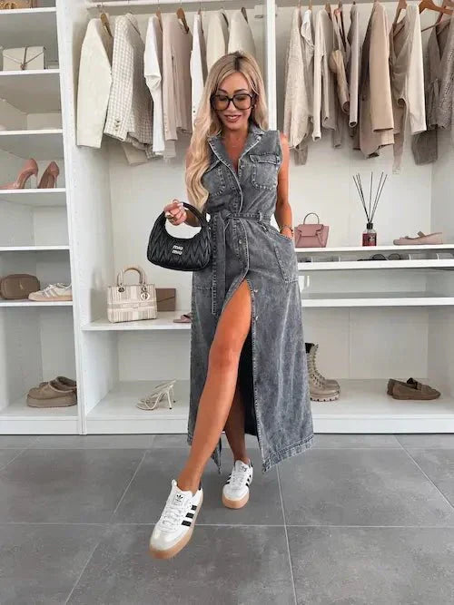 Marnie | Flowy Denim Maxi Dress