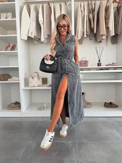 Marnie | Flowy Denim Maxi Dress