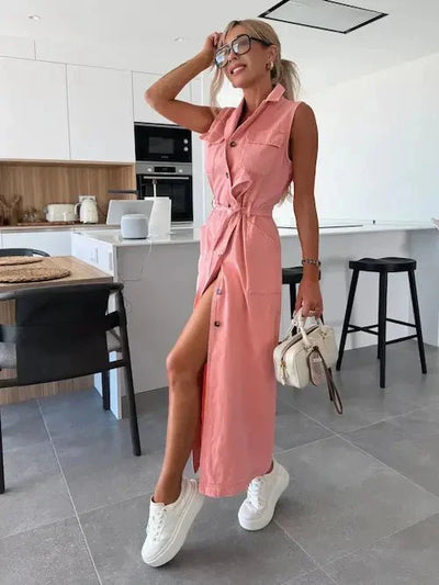 Marnie | Flowy Denim Maxi Dress