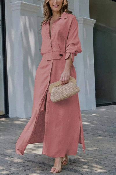 ALMA |  BELTED MAXI DRESS