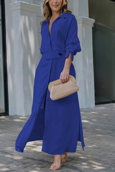 ALMA |  BELTED MAXI DRESS