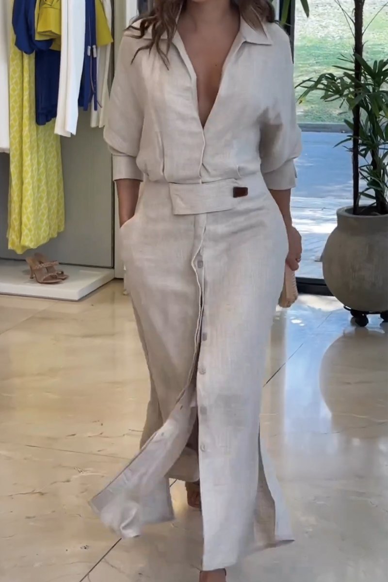 ALMA |  BELTED MAXI DRESS