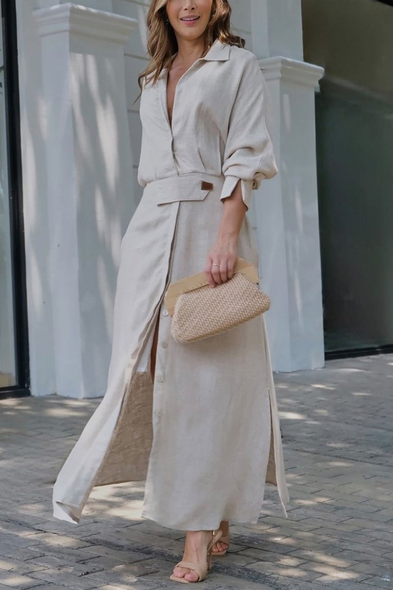 ALMA |  BELTED MAXI DRESS