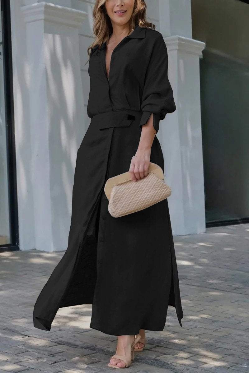 ALMA |  BELTED MAXI DRESS