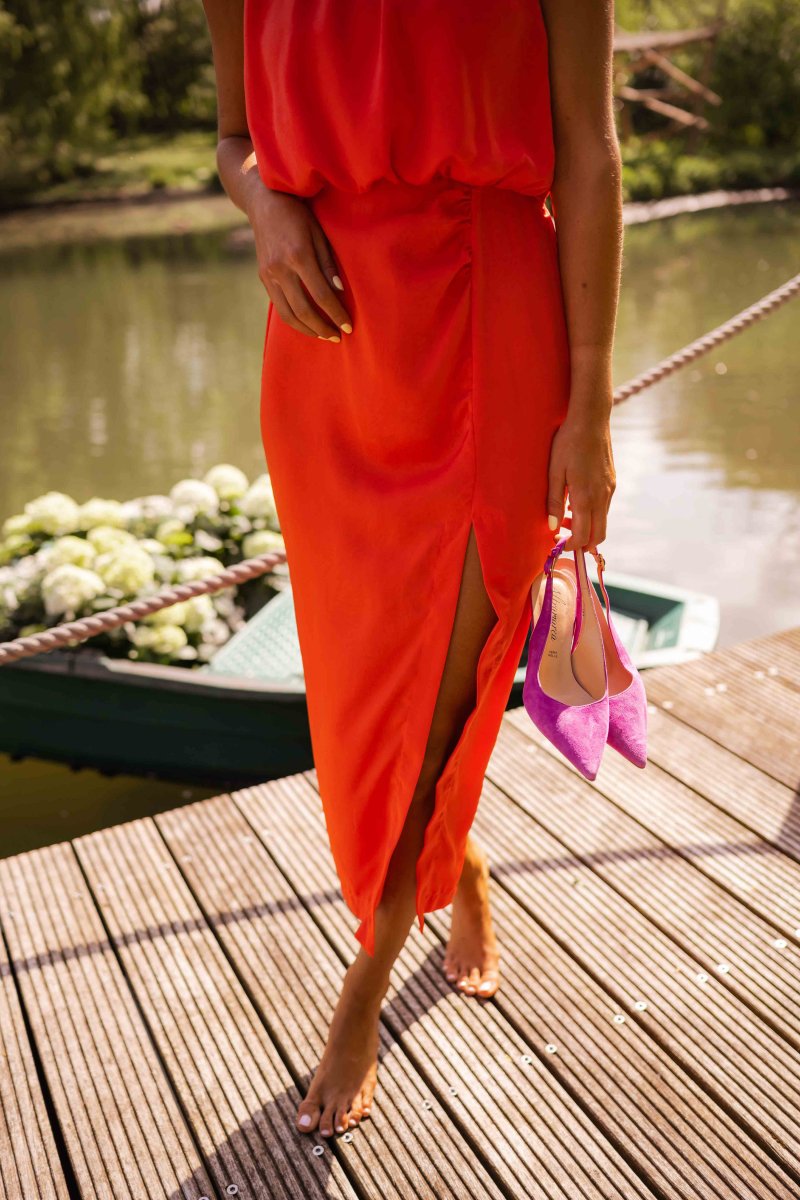 EMMY | HIGH NECK MIDI DRESS