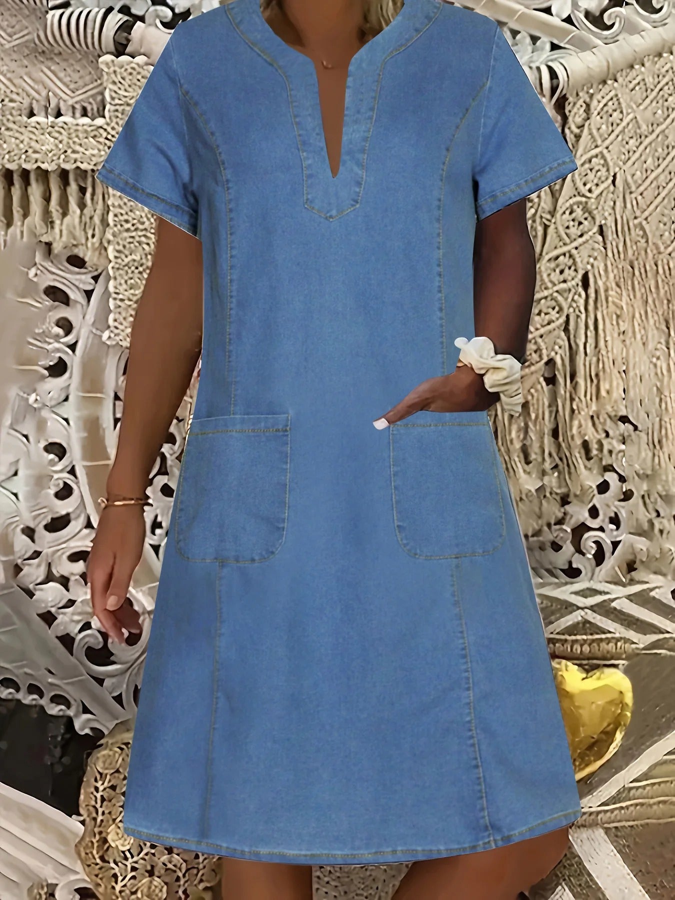 CARRY | RELAXED DENIM DRESS